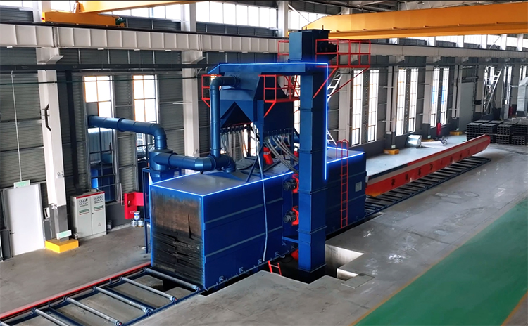 鋼板拋丸生產(chǎn)線